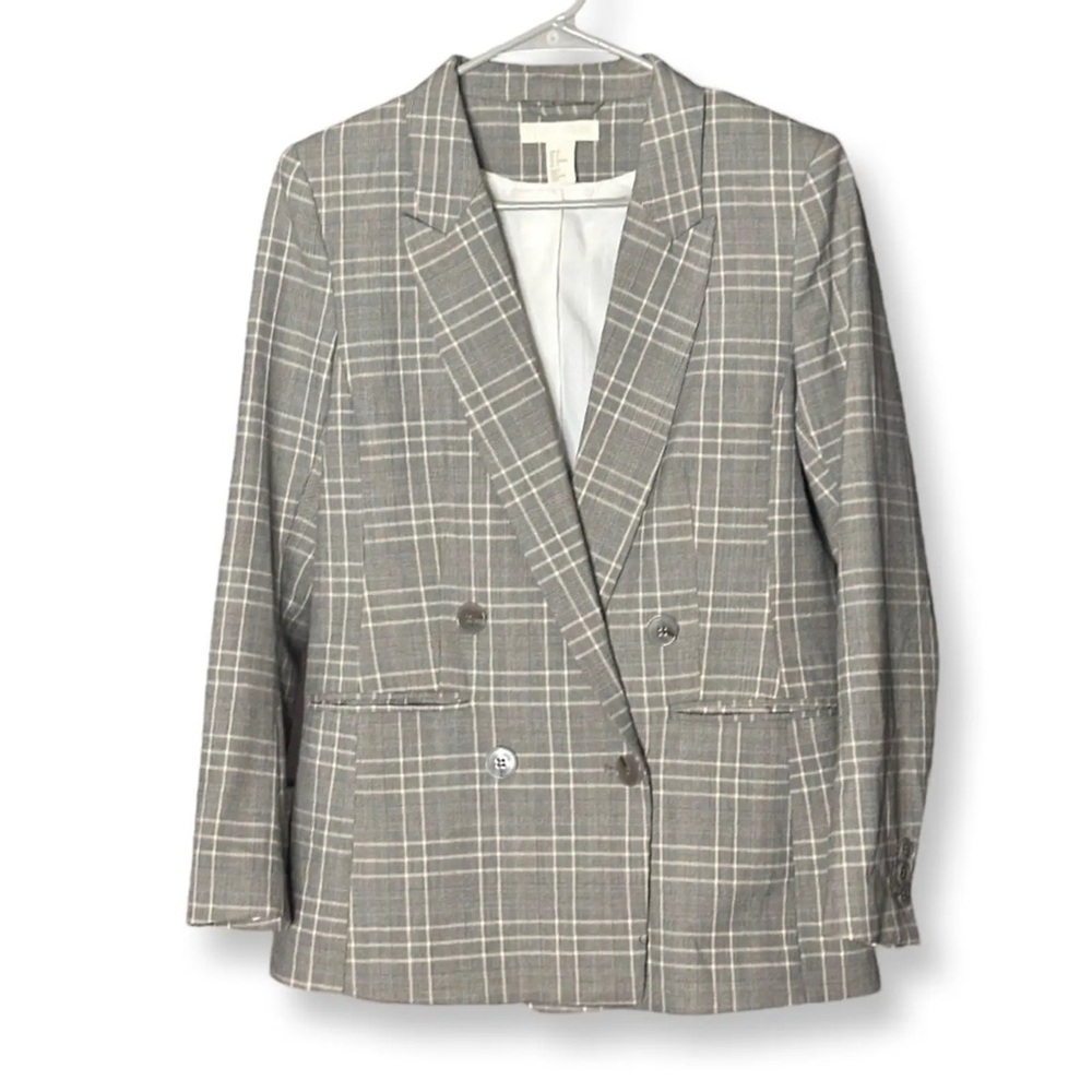 H&M Double Breasted Plaid Blazer With Pockets
Size: M / US 6-8 / IT 42-44